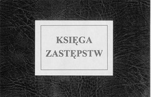 Księga zastępstw (oprawa introligatorska)