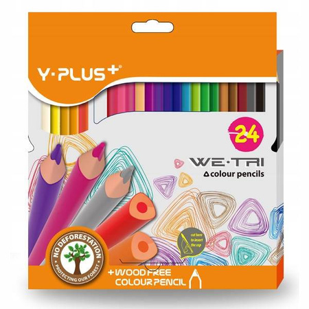 Kredki bezdrzewne Y-PLUS WE-TRI 24 sztuk