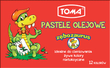 Kredki pastelowe Zębozaurus Toma TO-584 12 kolorów