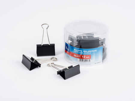 Klipy biurowe Tetis GK001 12 sztuk rozmiar 50 mm
