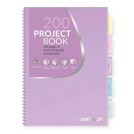 COOLPACK KOŁOZESZYT PP B5 PASTEL POWDER PURPLE