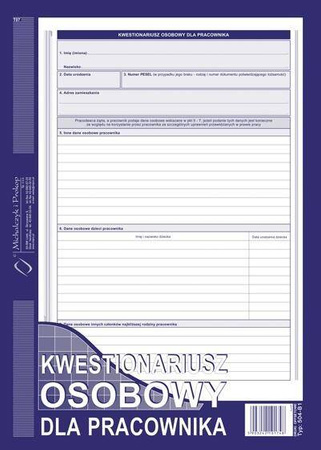 Kwestionariusz osob.dla pracownika