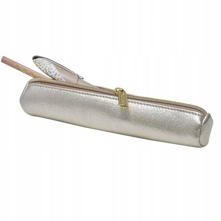 Herlitz Piórnik kosmetyczka okrągła Metalic Gold
