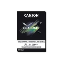 Blok_Mix-med. Canson Graduate A4 240g 20A Czarny FILA