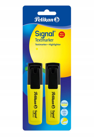 Zakreślacz Pelikan Signal 496 żółty 2 szt. Blister