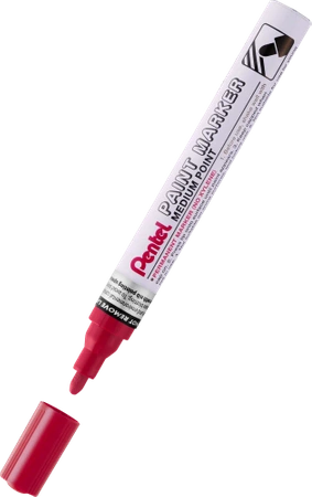 Marker zdobniczy aluminiowa obudowa czerwony Pentel