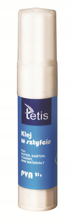 Klej w sztyfcie Tetis BG099 opakowanie 21g typ PVA