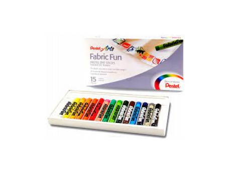 Pastele do tkanin Pentel 15 kolorów