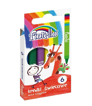 Kredki Fiorello świecowe 6 kol.