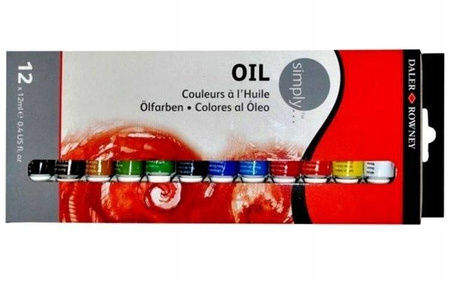 Farbyolejne Simply w tubce 12 kolorów 12 ml