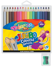 Kredki ołówkowe okrągłe Jumbo 18 kol. Colorino