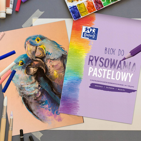 BLOK RYSUNKOWY OXFORD A4 10K 100G KOLOR PASTEL