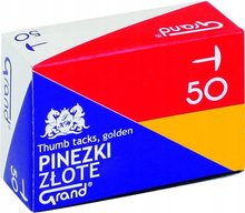 Pinezki złote Grand G-50 50 szt. galwanizowane