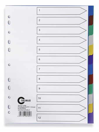 PRZEKŁADKI TAURUS PP 1-12 KOLORÓW
