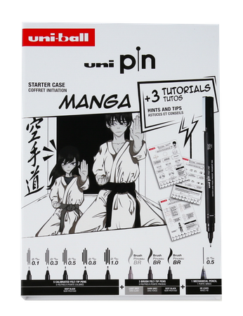 Cienkopis Uni PIN 200 zestaw Starter Case Manga