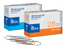 Spinacze biurowe Tetis GS140 okrągłe 33 mm 100 szt