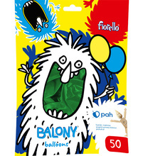 BALONY 12" METAL ZIELONY Fiorello 50 szt.