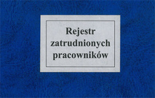 Rejestr zatrudnionych pracowników (oprawa introligatorska)