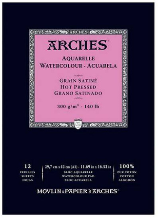 BLOK ARCHES AQ A4 300g 12A HP NAT. WHITE FILA