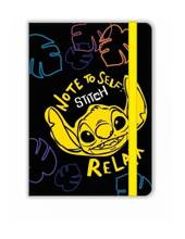 DISNEY BLACK NOTES A5 80K LINIA Z GUMKĄ WZ2 STITCH COOLPACK