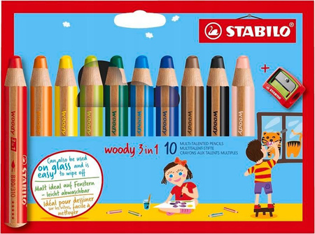 KREDKI STABILO WOODY 3W1 10KOL.