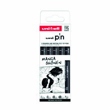 Cienkopis Uni PIN 200 zestaw 5 sztuk Manga Shonen