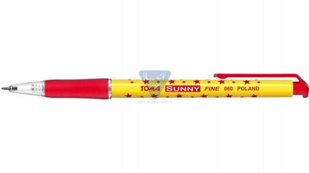 Czerwony długopis SUNNY AUTOMAT 0,7 mm Toma TO-060